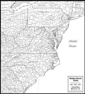 Download MID-ATLANTIC STATES MAP to print